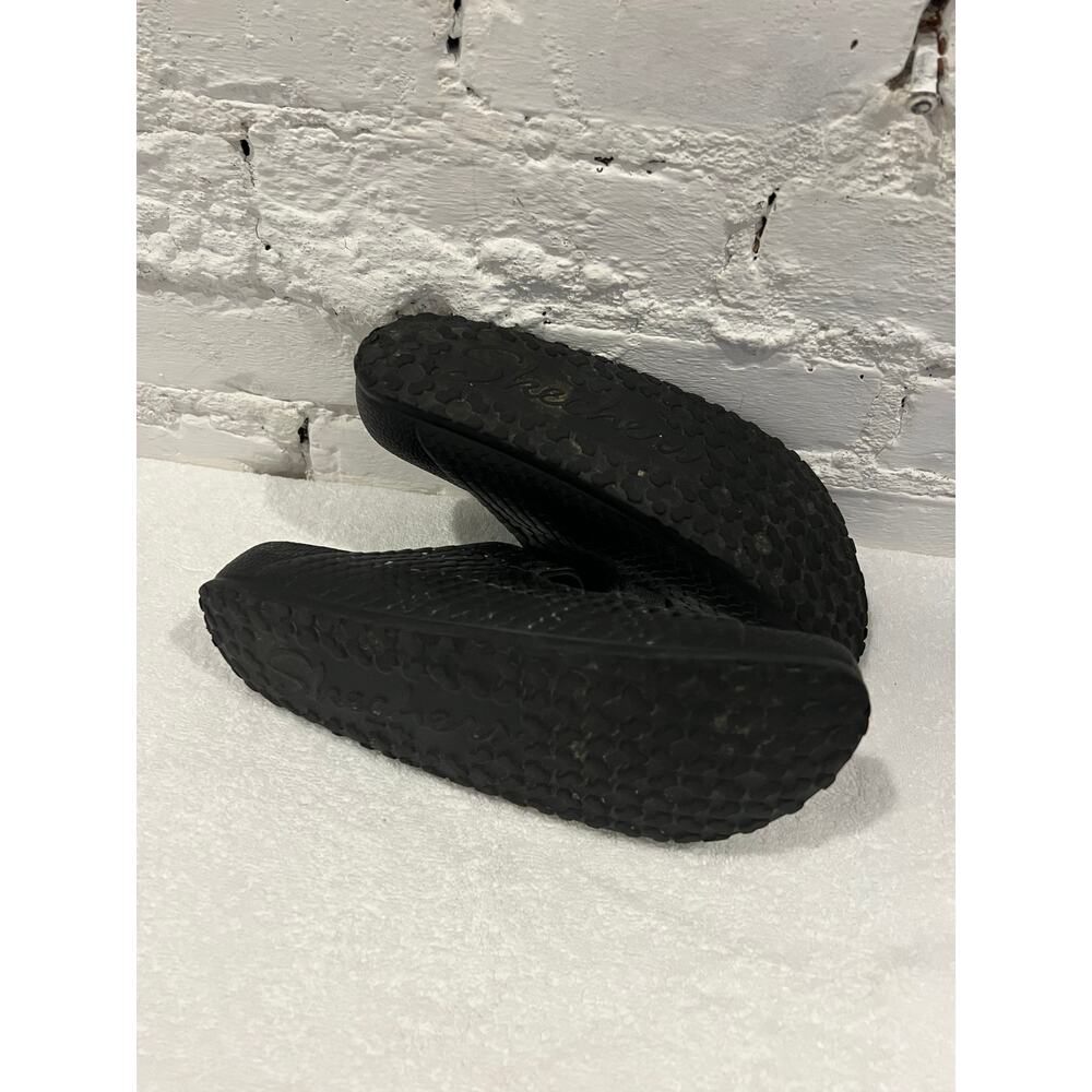 Skechers Women's Black Double Strap Slide Sandals - Picture 8 of 10